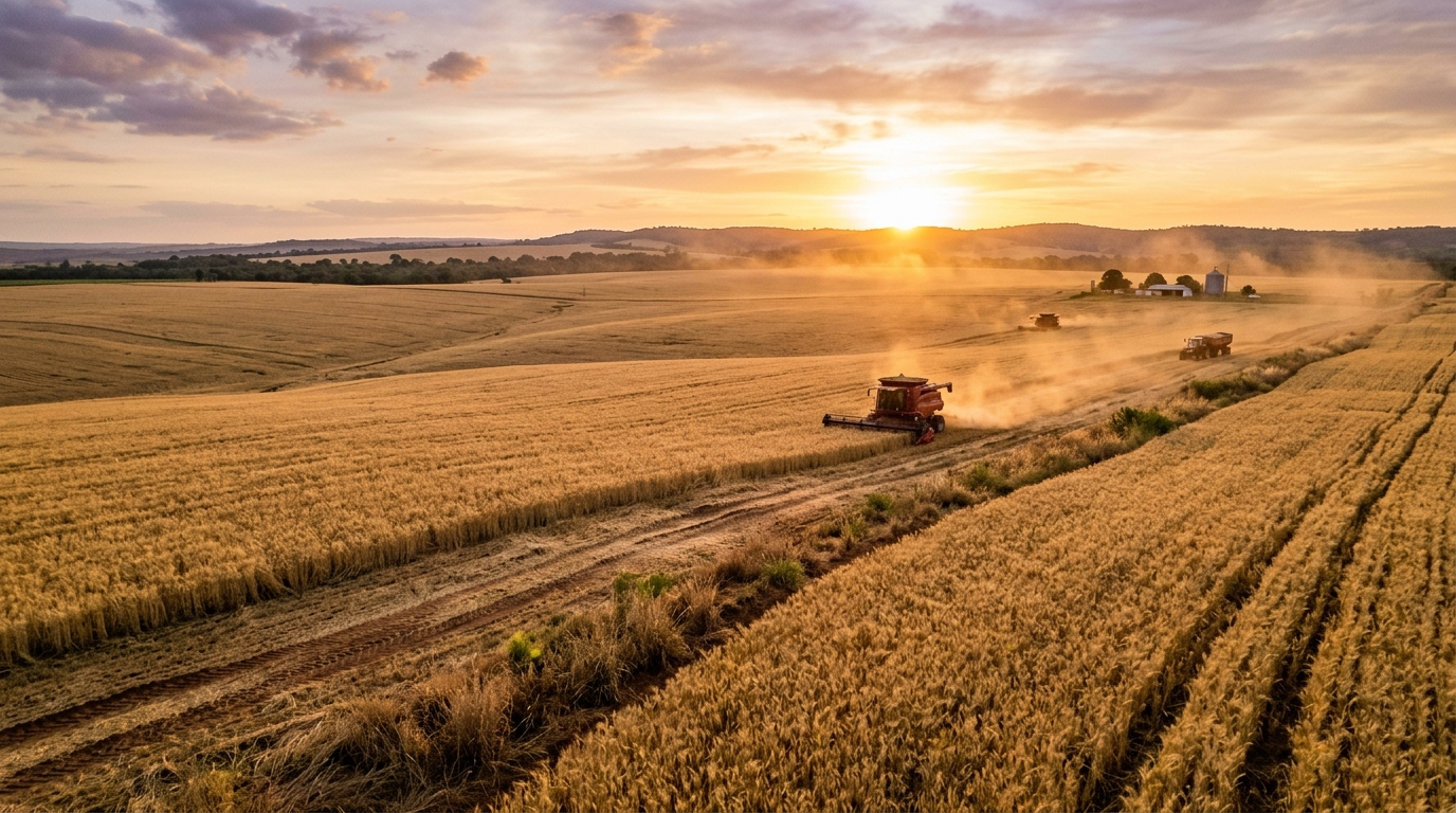 Produtor rural no campo destacando o agronegócio na economia de Goiás