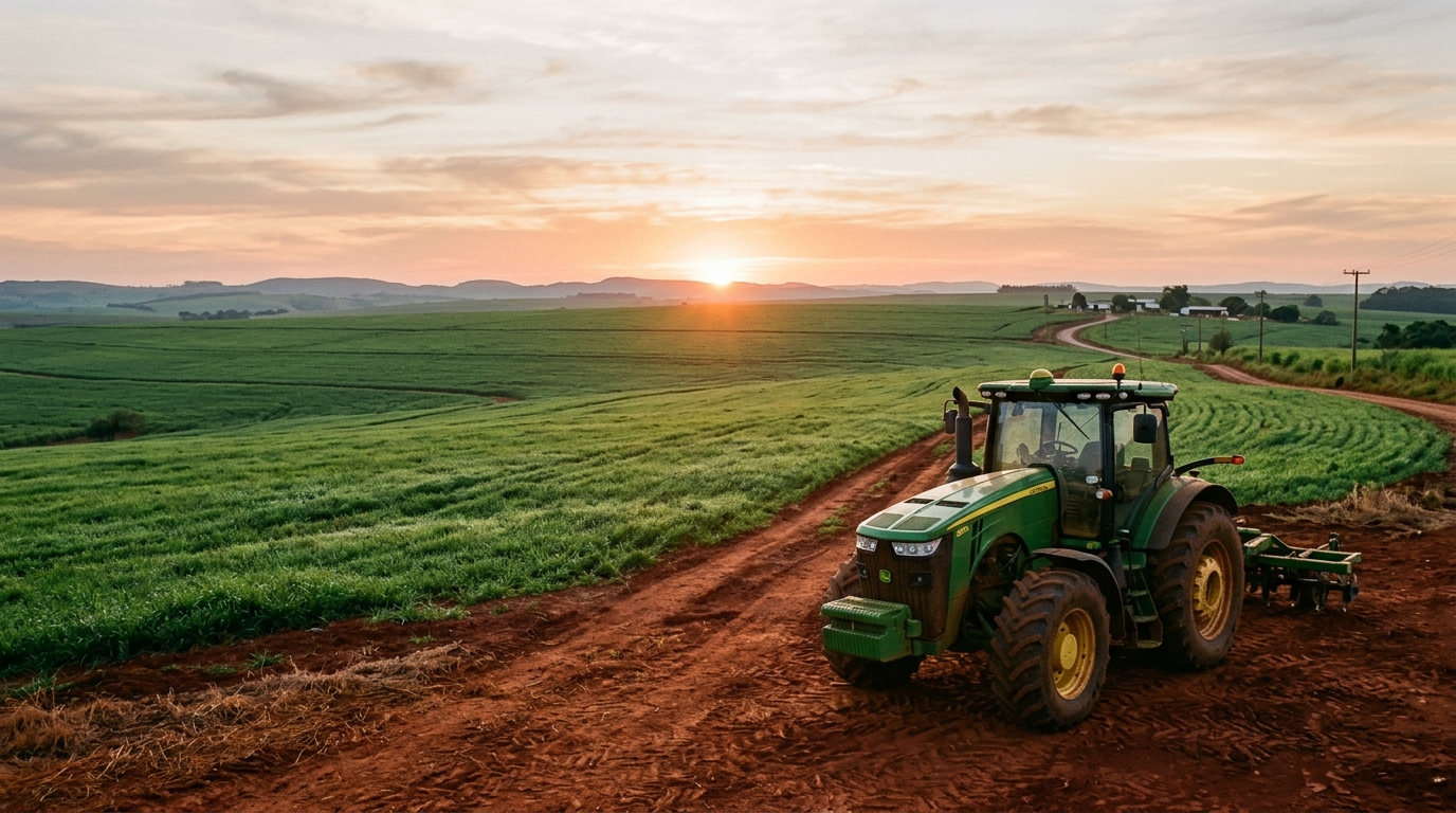 Trabalhador rural avaliando plantação refletindo o aumento do salário médio no agronegócio